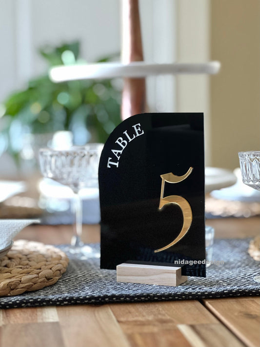 Custom Wedding Table Numbers