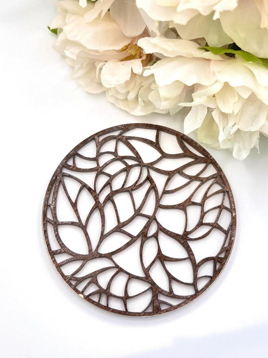 Walnut-Stained Wood & Clear Acrylic Coaster