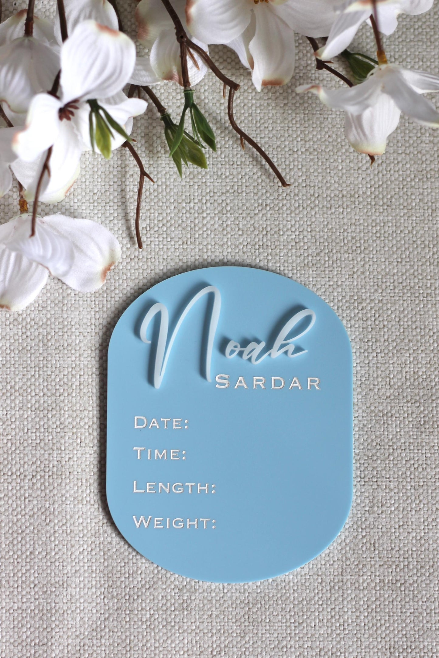 Newborn Announcement Sign Birth Stats Sign
