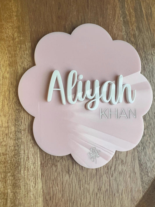 Newborn Name Plaque Photo Prop