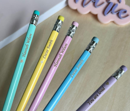 Personalized Pencils Engraved Message or Name