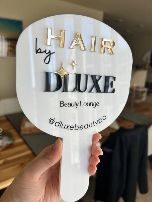 Hair Stylist Custom Acrylic Mirror Prop Beauty Salon Decor Personalized Business Logo Mirror Business Essentials