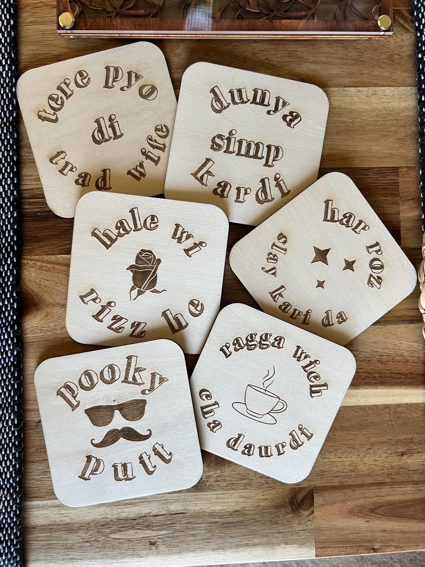 Funny Punjabi Gen Z Coasters