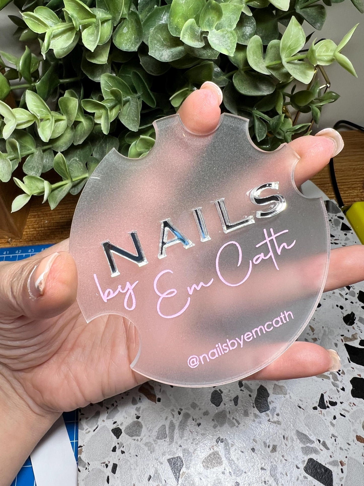 Nailfie Disc Personalized Nail Photo Prop Acrylic Photo Prop Social Media Prop Nailtech Gift Nail Selfie Sign Valentine Gift for Nail Artist