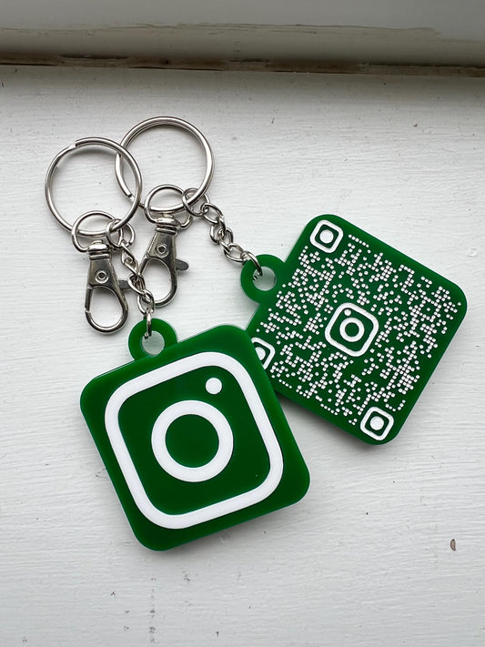 QR Code Keychain Custom QR Business Card Keychain Social Media QR Code Key Charm Personalized Acrylic Keychain