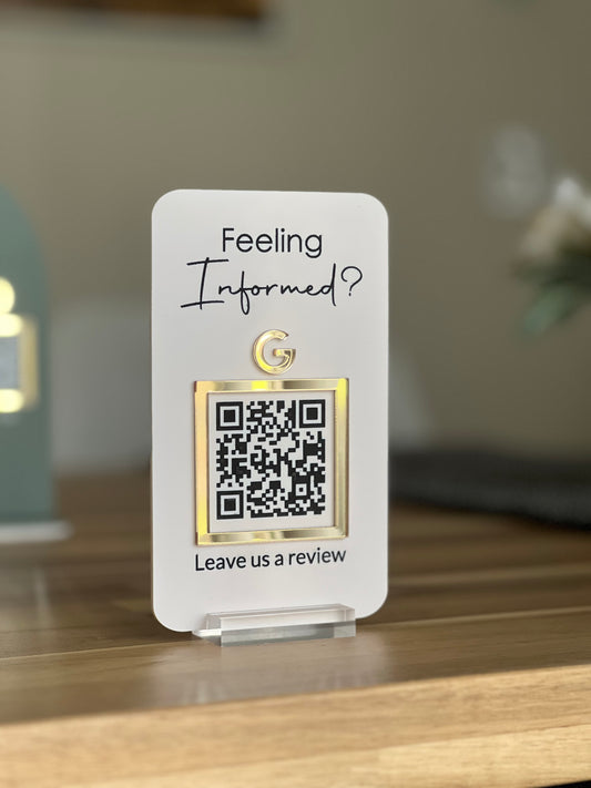 QR Code Custom Business Sign Personalized Scan to Pay Scan to Tipp Digital Tipp Jar Virtual Tipp Jar Branded Sign for Business Review Book