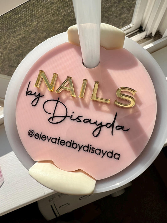 Personalized Nail Tech Topper for Stanley Quencher 2.0
