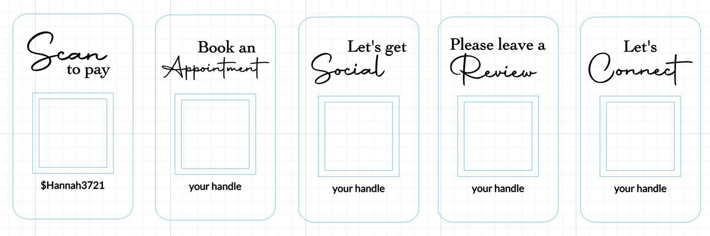 QR Code Custom Business Sign Personalized Scan to Pay Scan to Tipp Digital Tipp Jar Virtual Tipp Jar Branded Sign for Business Review Book