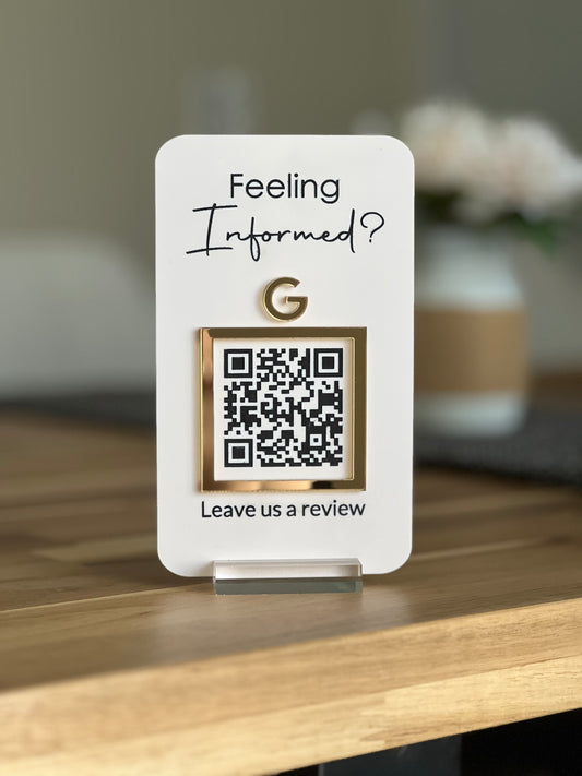 Custom Acrylic Scan to Pay QR Code Sign with Stand