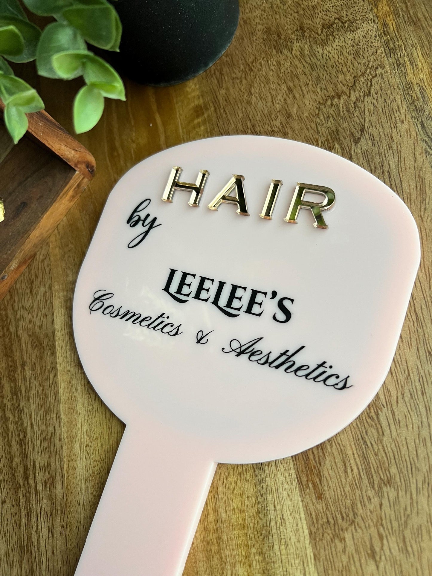 Hair Stylist Custom Acrylic Mirror Prop Beauty Salon Decor Personalized Business Logo Mirror Business Essentials