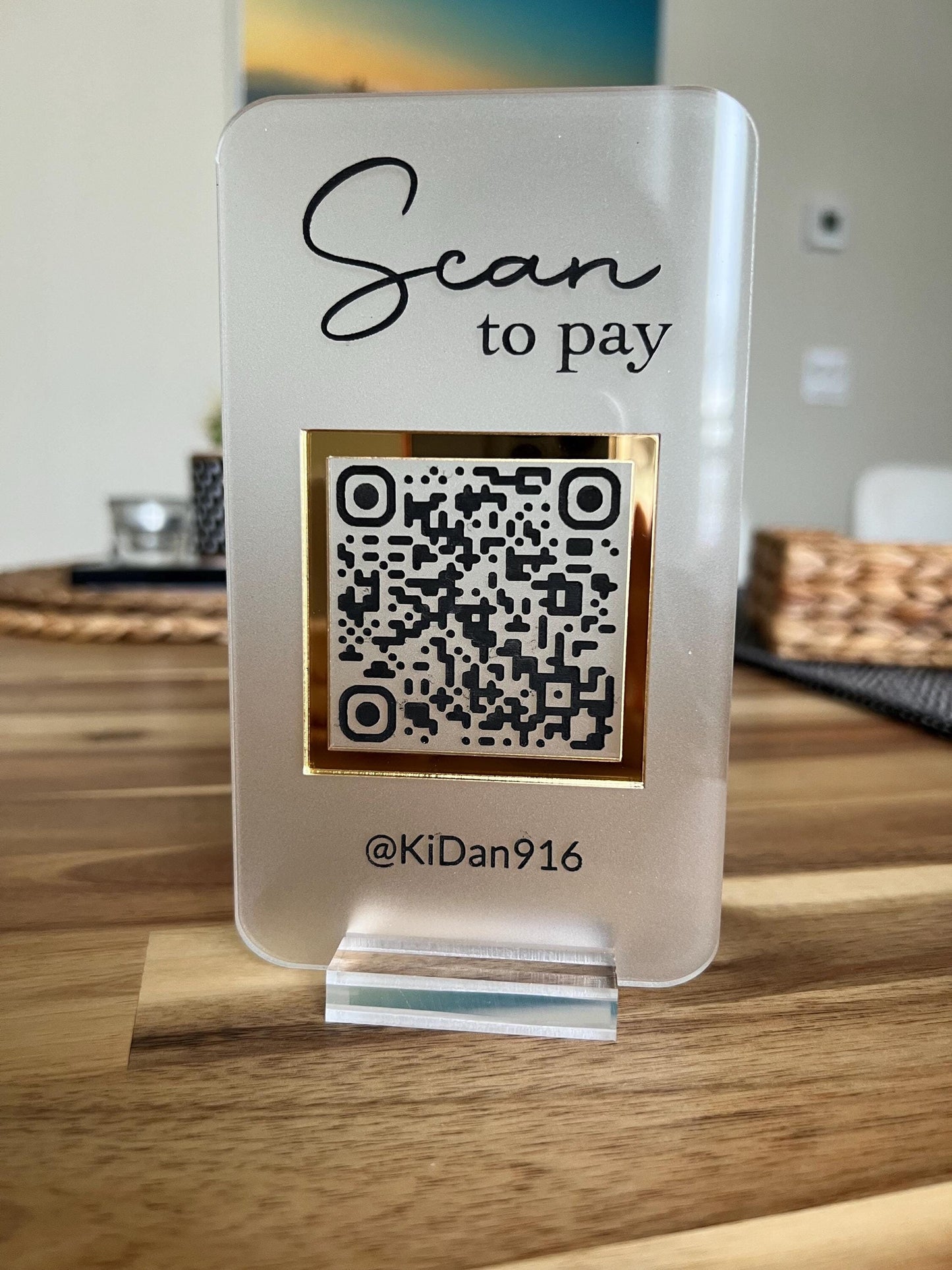 QR Code Custom Business Sign Personalized Scan to Pay Scan to Tipp Digital Tipp Jar Virtual Tipp Jar Branded Sign for Business Review Book