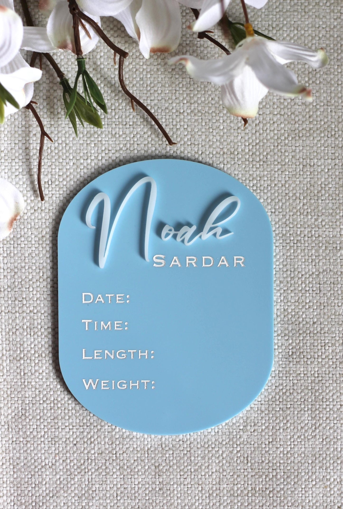 Newborn Announcement Sign Birth Stats Sign