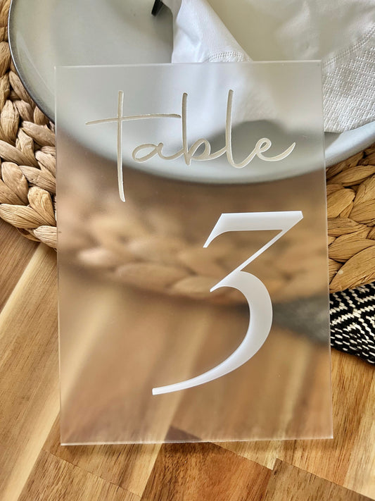 Custom Wedding Table Numbers