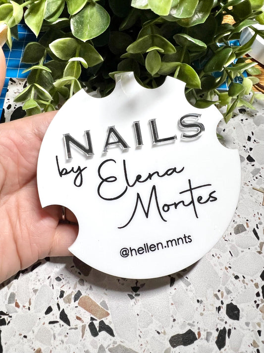 Nailfie Disc Personalized Nail Photo Prop Acrylic Photo Prop Social Media Prop Nailtech Gift Nail Selfie Sign Valentine Gift for Nail Artist