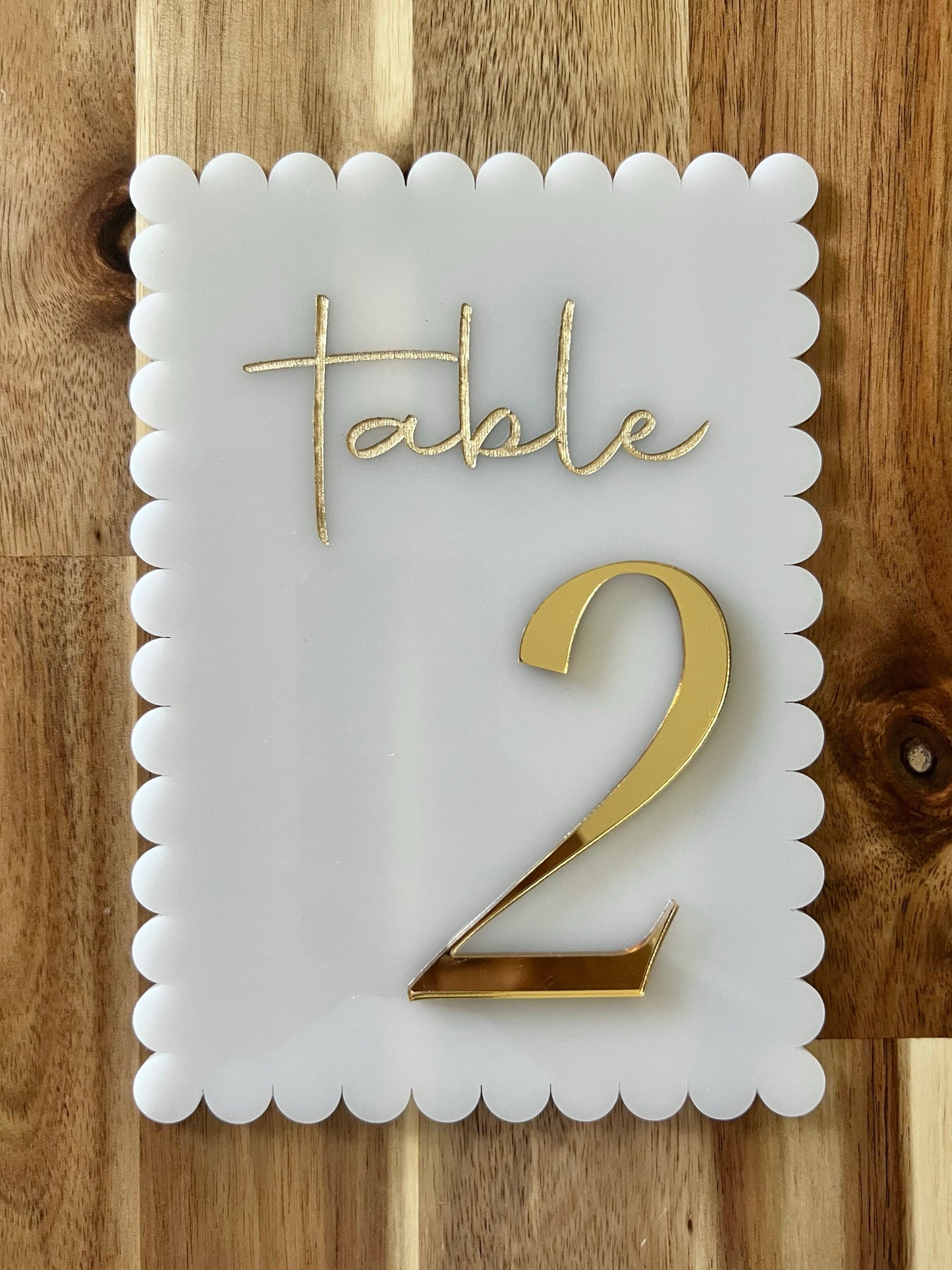 Custom Wedding Table Numbers