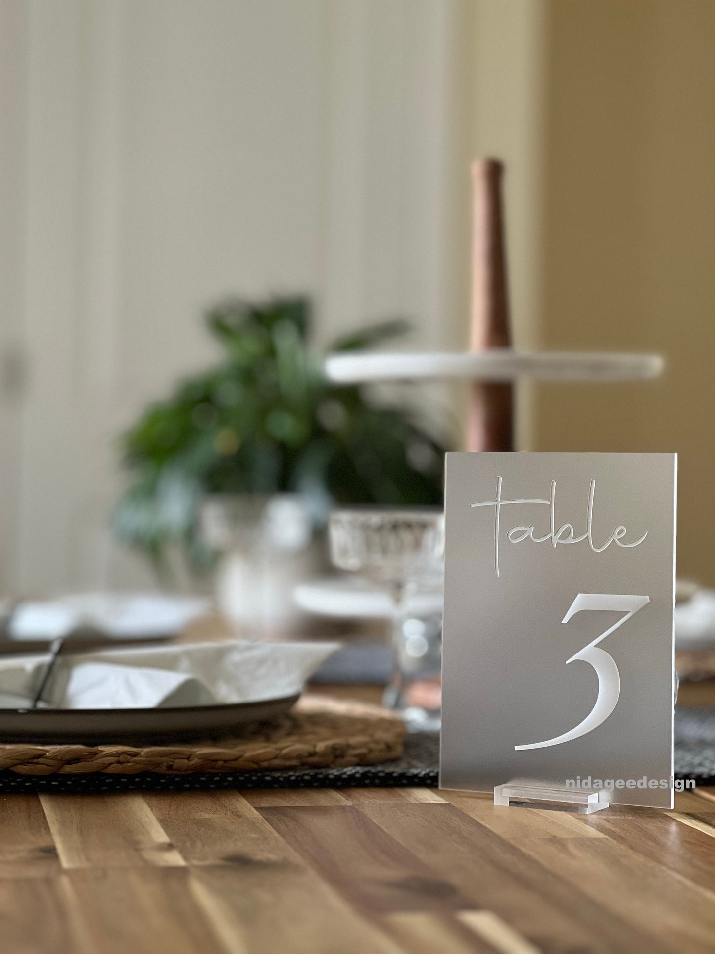 Custom Wedding Table Numbers
