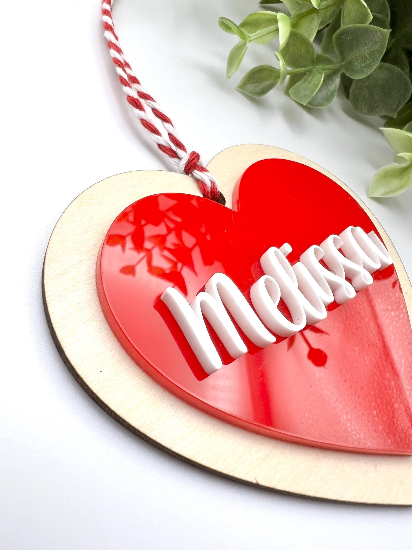 Custom Heart Gift Tag Name Tag