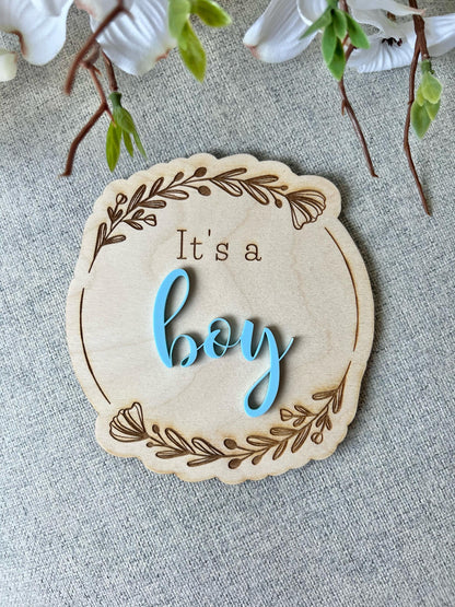 Gender Reveal Surprise Sign