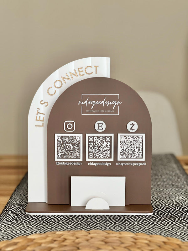 Multi QR Code Business Sign – nidageedesign