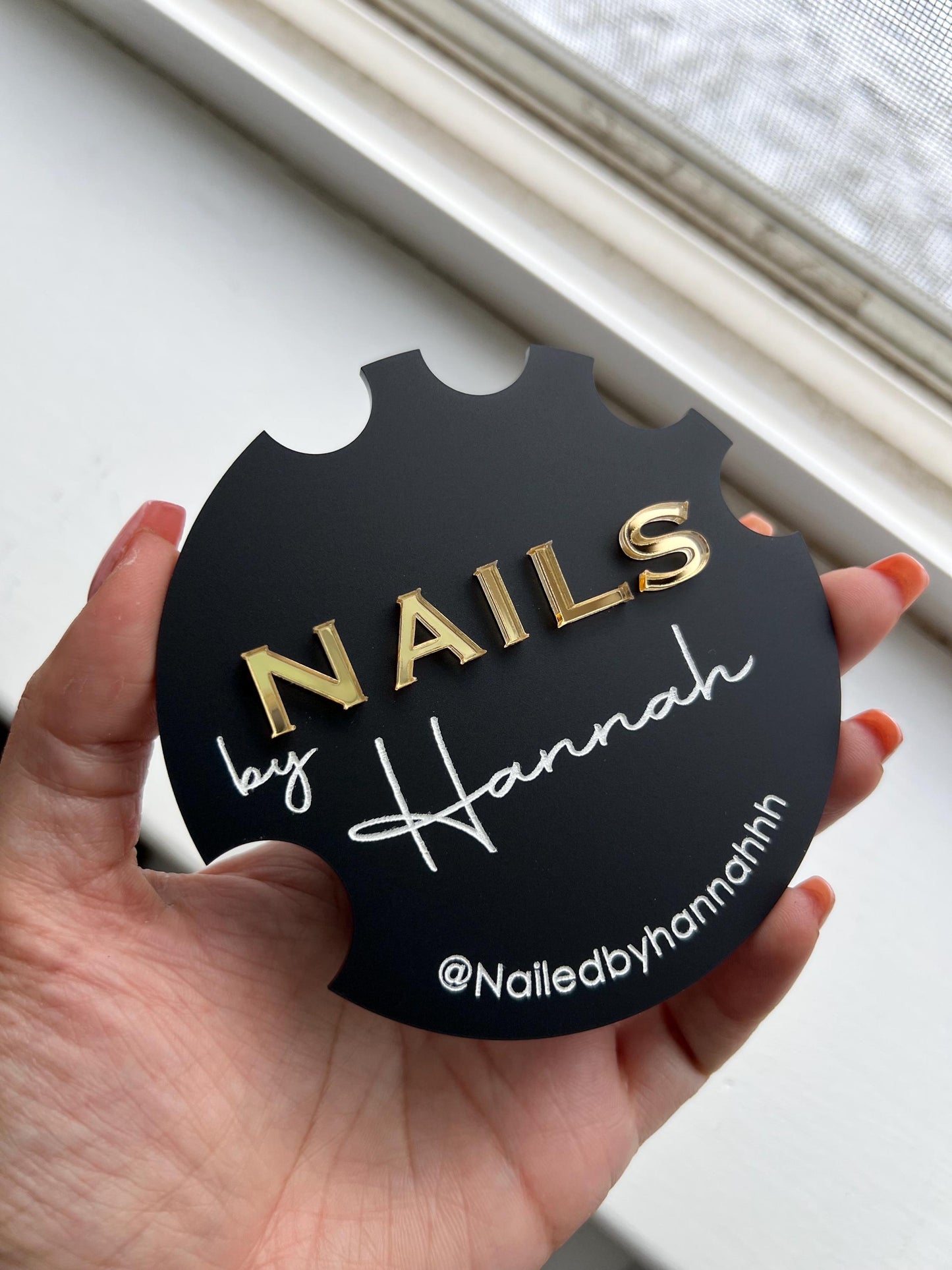 Nailfie Disc Personalized Nail Photo Prop Acrylic Photo Prop Social Media Prop Nailtech Gift Nail Selfie Sign Valentine Gift for Nail Artist