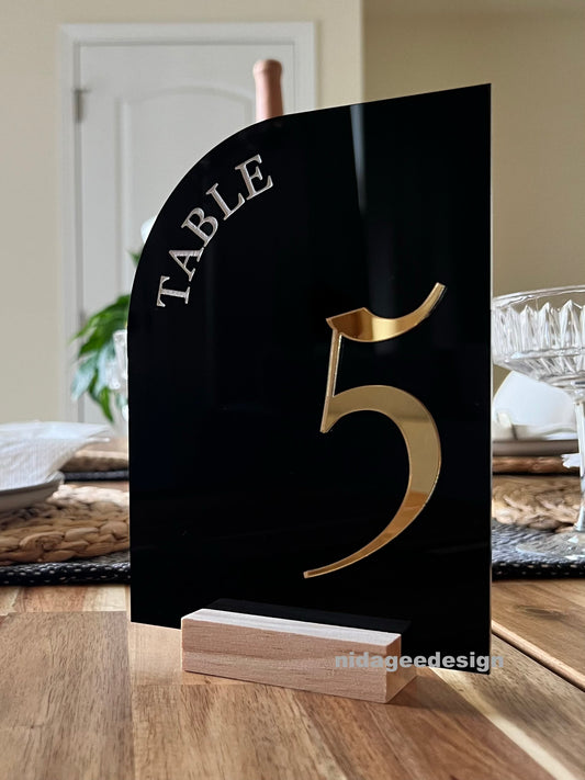 Custom Wedding Table Numbers