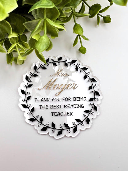 Personalized Teacher Gift Teacher Appreciation