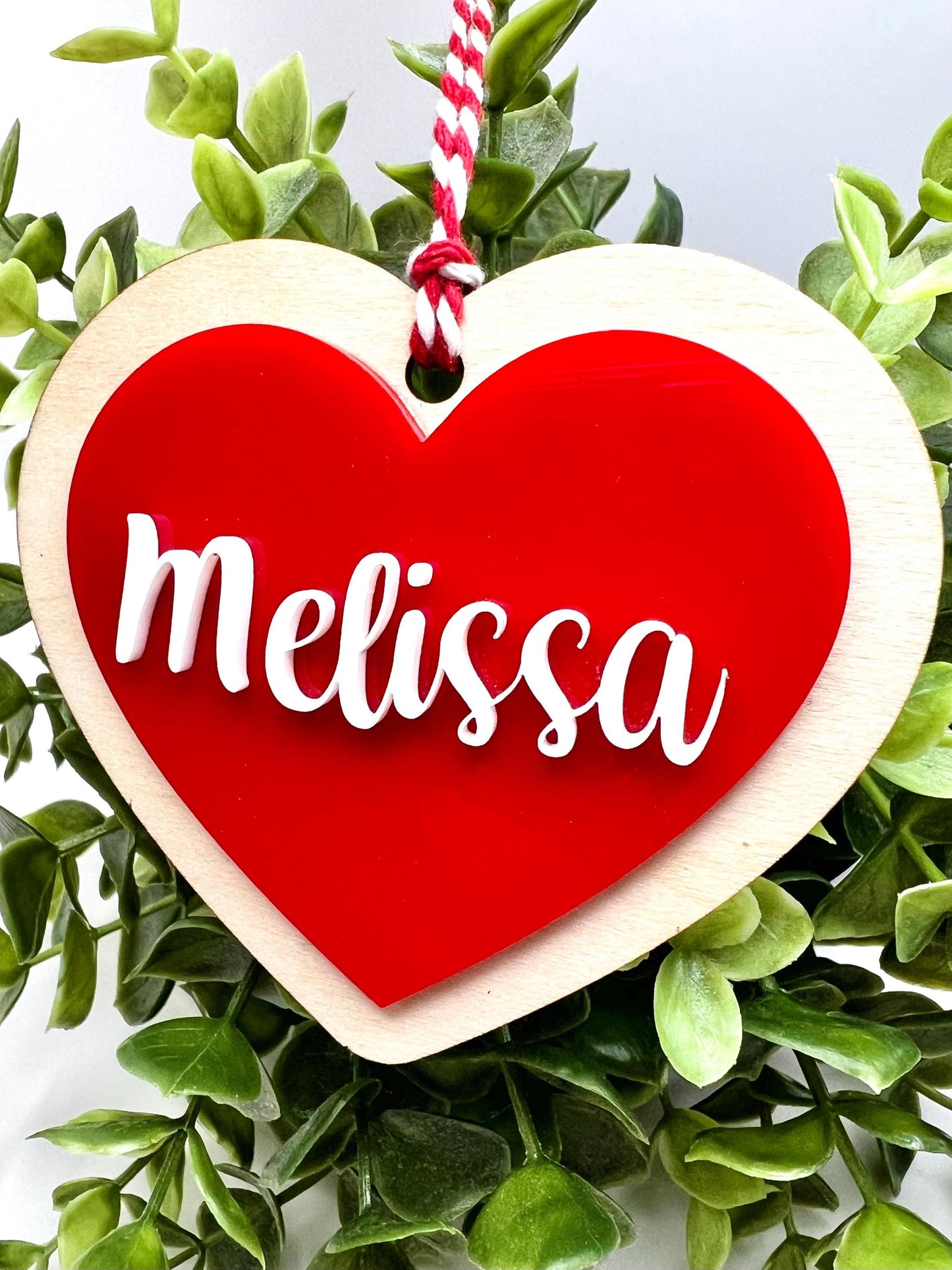 Custom Heart Gift Tag Name Tag