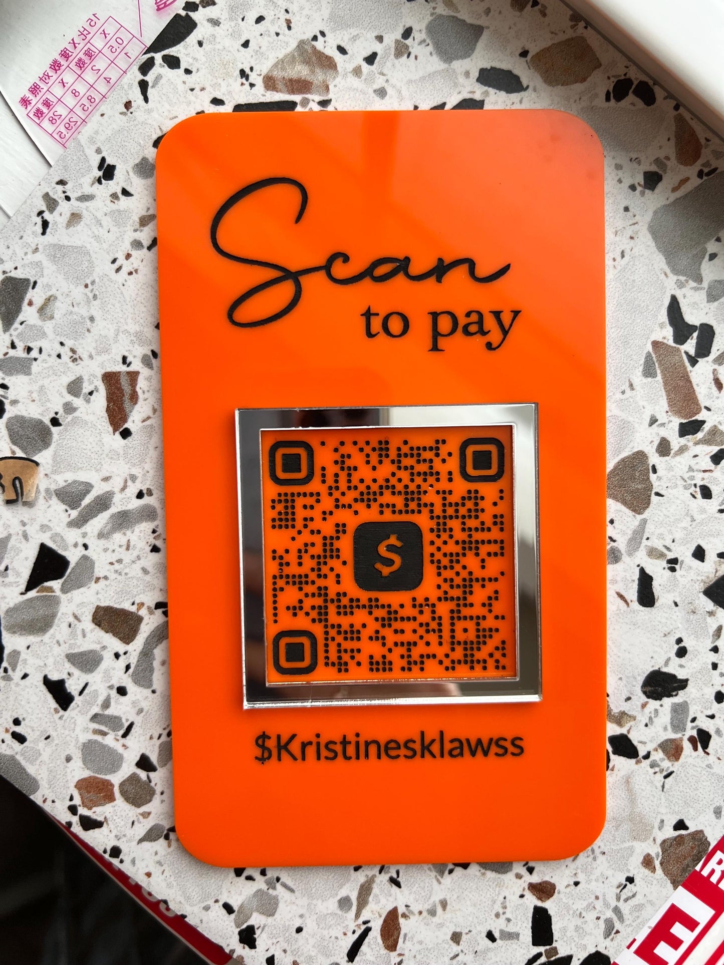 QR Code Custom Business Sign Personalized Scan to Pay Scan to Tipp Digital Tipp Jar Virtual Tipp Jar Branded Sign for Business Review Book