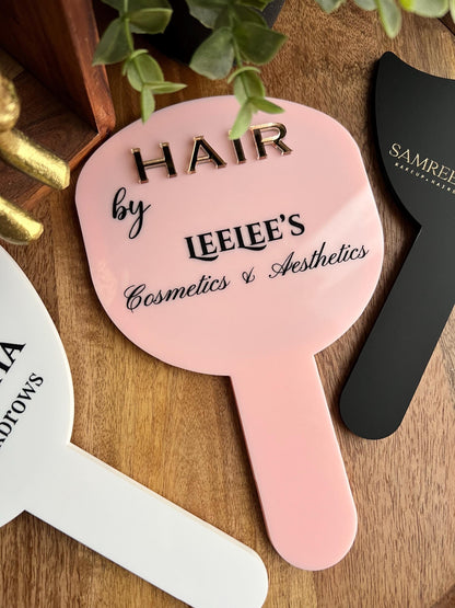 Hair Stylist Custom Acrylic Mirror Prop Beauty Salon Decor Personalized Business Logo Mirror Business Essentials