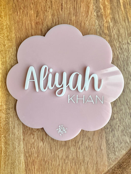 Newborn Name Plaque Photo Prop