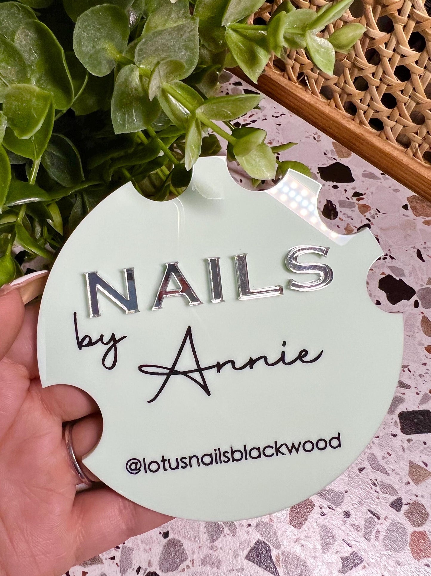 Nailfie Disc Personalized Nail Photo Prop Acrylic Photo Prop Social Media Prop Nailtech Gift Nail Selfie Sign Valentine Gift for Nail Artist