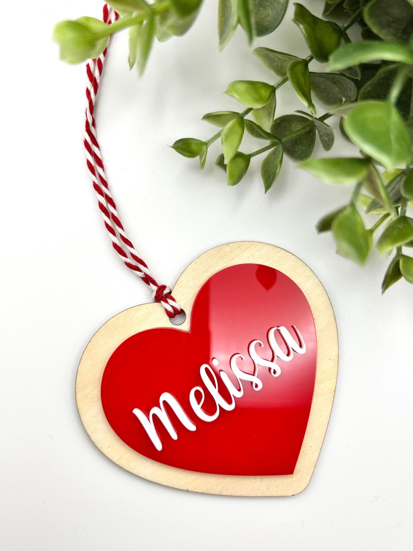 Custom Heart Gift Tag Name Tag