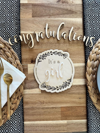 Gender Reveal Surprise Sign