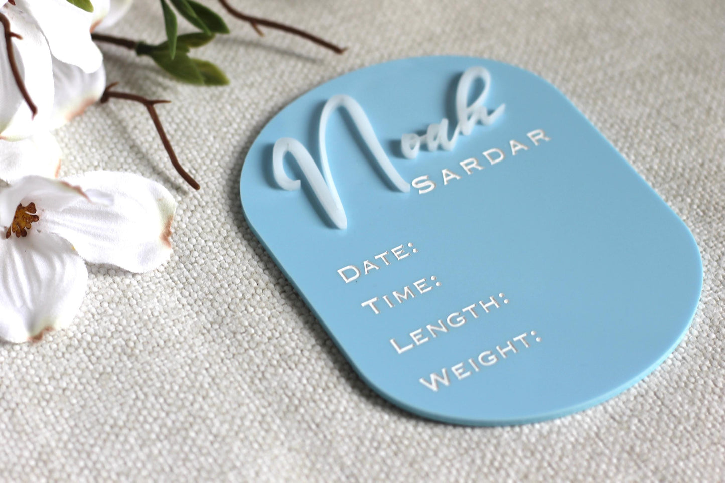 Newborn Announcement Sign Birth Stats Sign