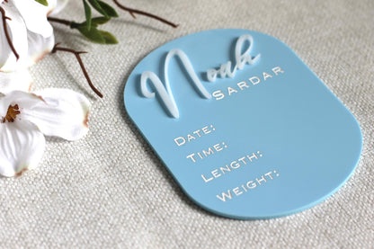 Newborn Announcement Sign Birth Stats Sign
