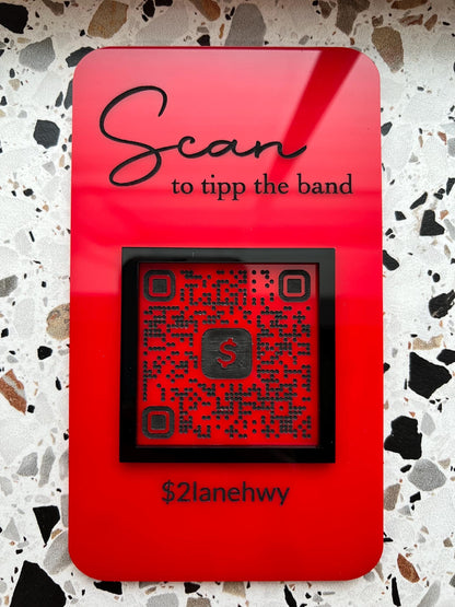QR Code Custom Business Sign Personalized Scan to Pay Scan to Tipp Digital Tipp Jar Virtual Tipp Jar Branded Sign for Business Review Book