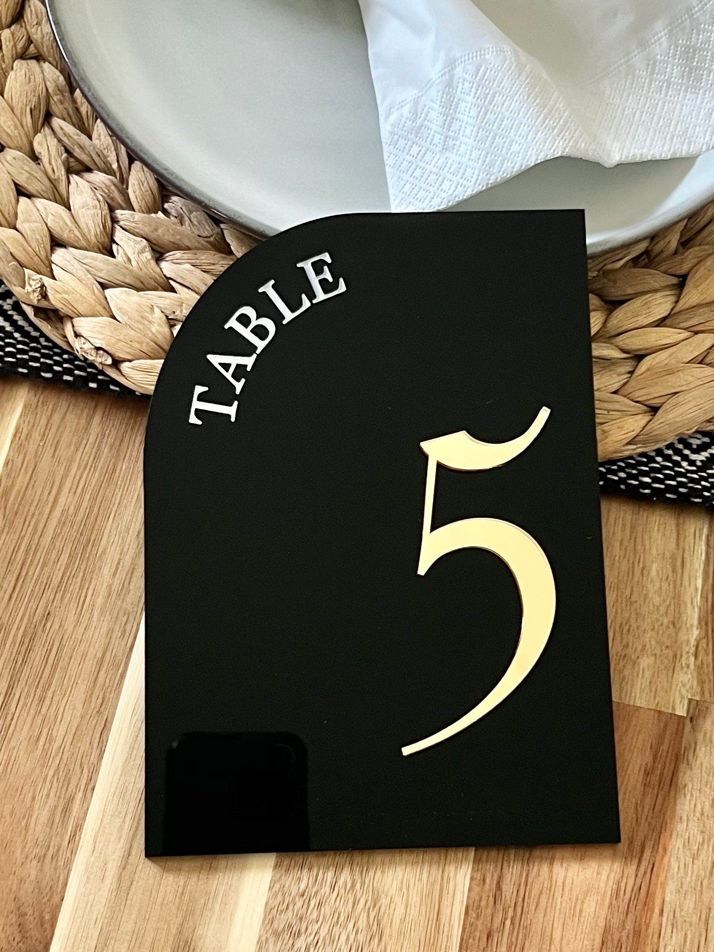 Custom Wedding Table Numbers