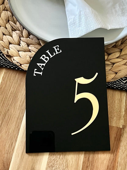Custom Wedding Table Numbers