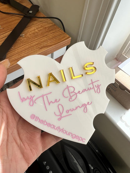 Nailfie Disc Personalized Nail Photo Prop Acrylic Photo Prop Social Media Prop Nailtech Gift Nail Selfie Sign Valentine Gift for Nail Artist