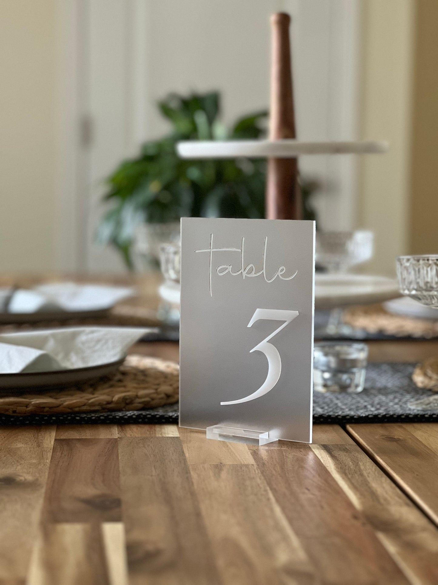 Custom Wedding Table Numbers