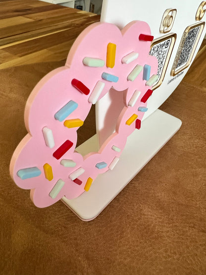 Mochi Donut Heart QR Code Sign