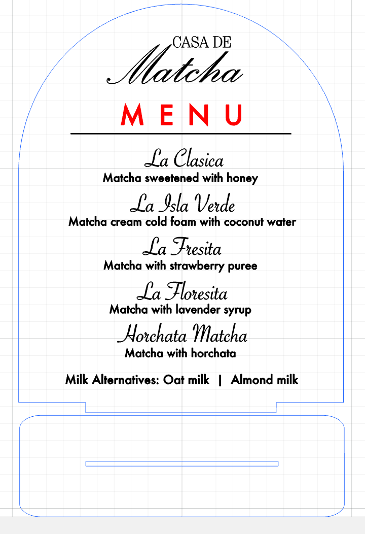 Menu Sign