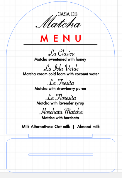Menu Sign