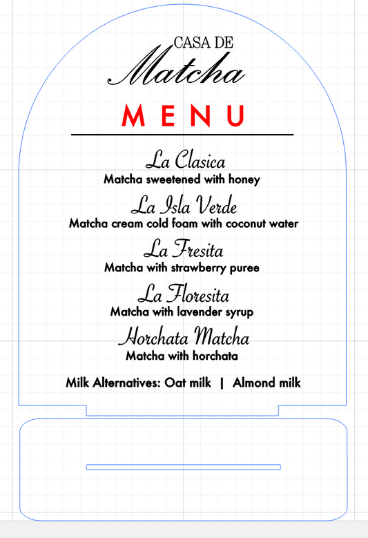 Menu Sign