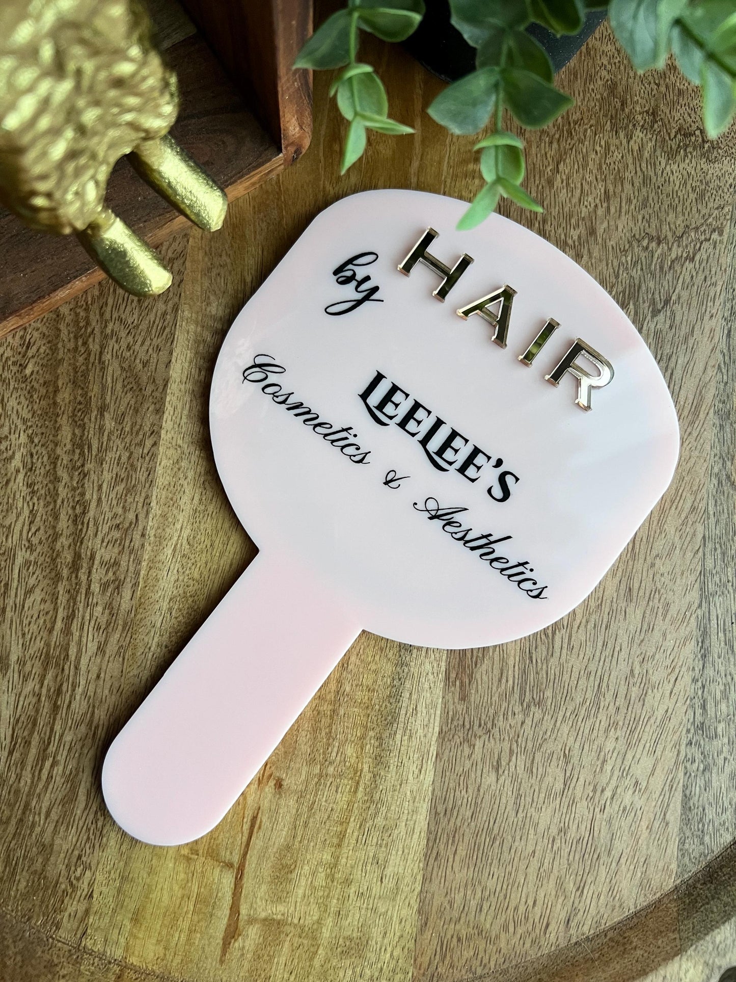 Hair Stylist Custom Acrylic Mirror Prop Beauty Salon Decor Personalized Business Logo Mirror Business Essentials