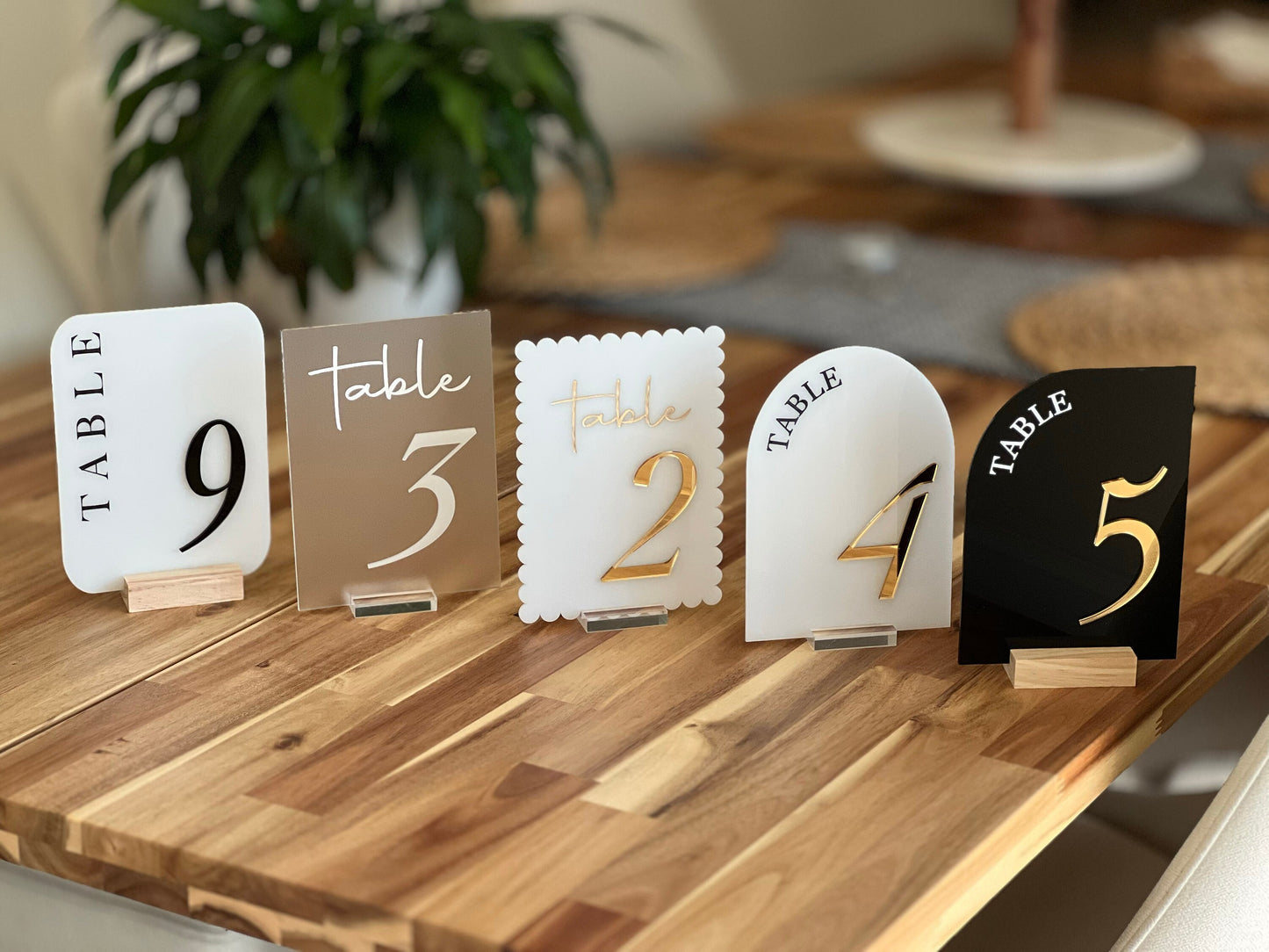 Custom Wedding Table Numbers