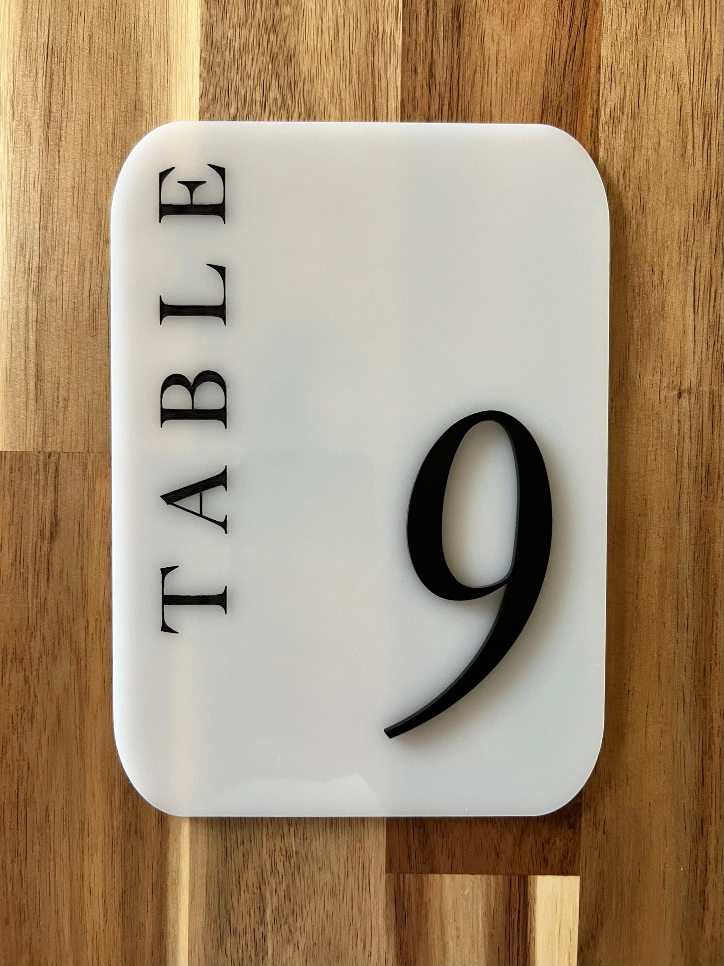 Custom Wedding Table Numbers
