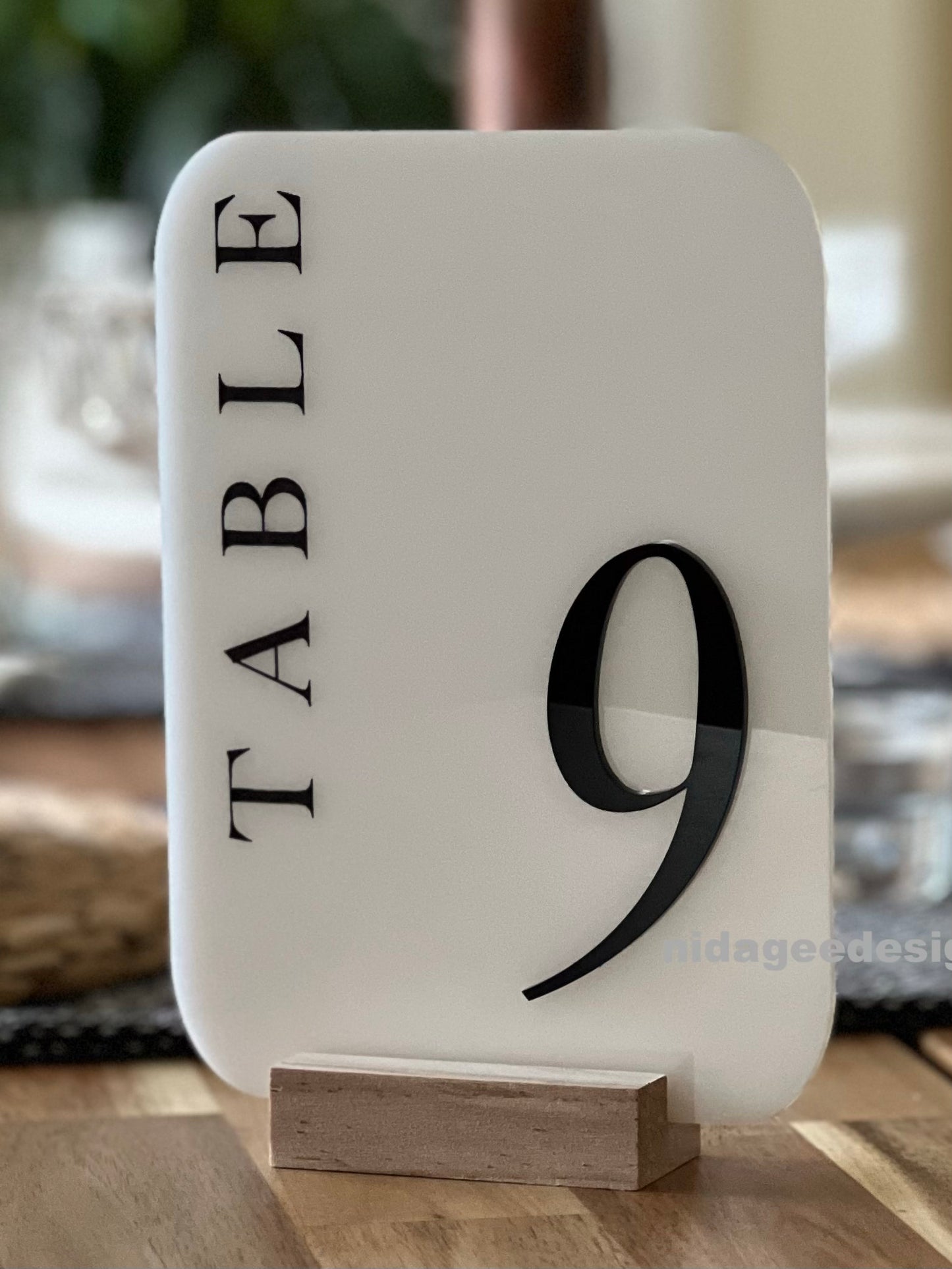 Custom Wedding Table Numbers