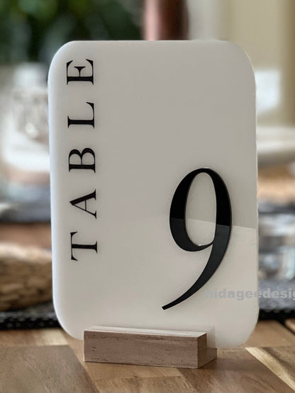 Custom Wedding Table Numbers