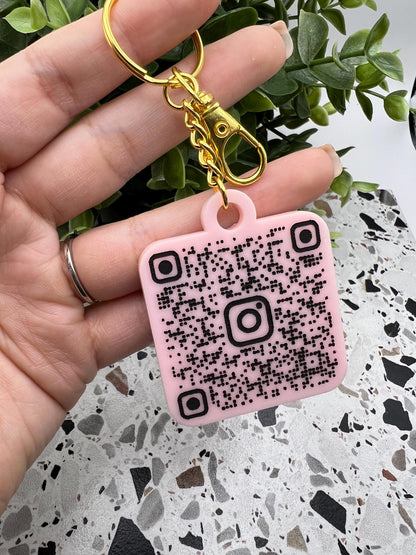QR Code Keychain Custom QR Business Card Keychain Social Media QR Code Key Charm Personalized Acrylic Keychain